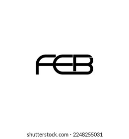 feb typography letter monogram logo design