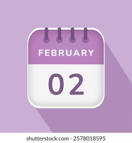 February 02 - Daily Calendar Icon