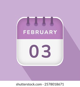 February 03 - Daily Calendar Icon