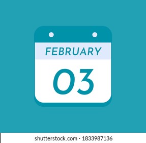 Febrero de 2003 Calendario de un solo día, 3 de febrero