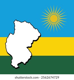 February 1 Rwanda heroes day vector illustration design or happy heroes day or Rwanda flag or map banner  