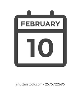 February 10 Calendar Day or Calender Date for Deadlines or Appointment