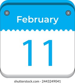February 11 Simple Vector Illustration