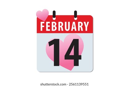 February 14th calendar icons. Two simple calendar icons displaying the date February 14th.