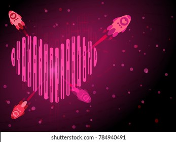 February 14th, the world will have the heart of love to give each other on Valentine's Day. Idea work in abstract form.