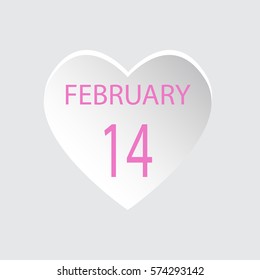 February 14.Valentines day.Love.Vector illustration.