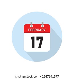 February 17 Concept Design. Vector Illustration.
