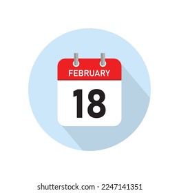 February 18 Concept Design. Vector Illustration.