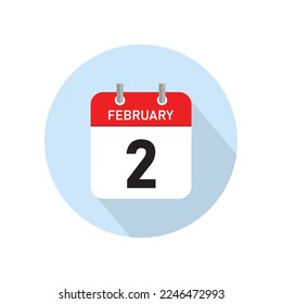 February 2 Concept Design. Vector Illustration.