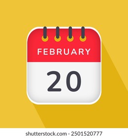 February 20 - Daily Calendar Icon