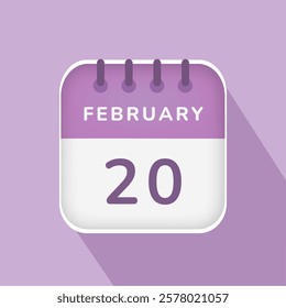 February 20 - Daily Calendar Icon