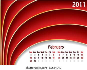 February 2011 wave design calendar