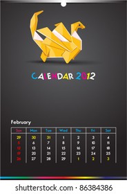 February 2012 Dragon Calendar Template