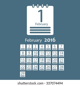 February 2016 Calendar