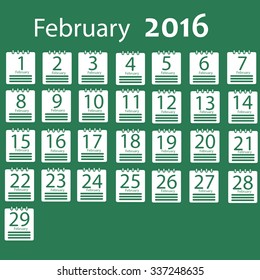 February 2016 Calendar