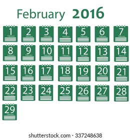 February 2016 Calendar