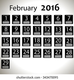 February 2016 Calendar