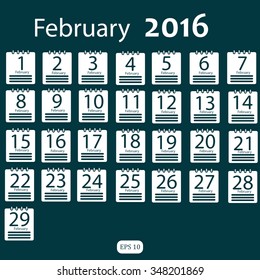 February 2016 Calendar