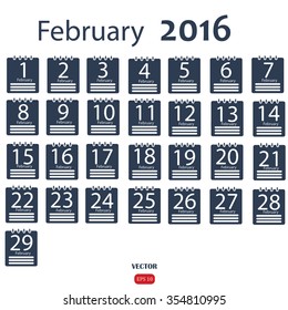 February 2016 Calendar