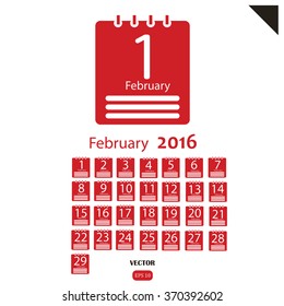 February 2016 Calendar