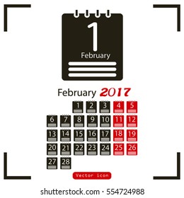 February 2017 Calendar