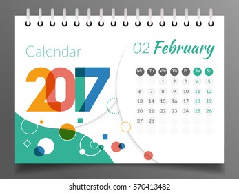 February 2017 - Calendar 2017