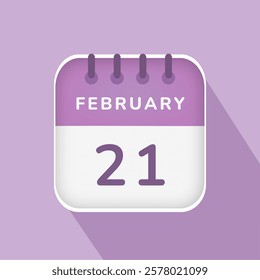 February 21 - Daily Calendar Icon