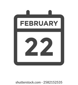 February 22 Calendar Day or Calender Date for Deadline or Appointment