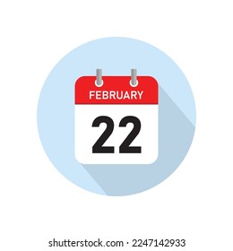 February 22 Concept Design. Vector Illustration.