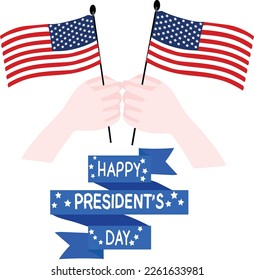 February 22 is presidents day Vector illustration.