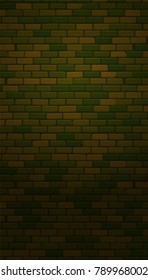 February 23 Background. Defenders of Fatherland Day. Green brick wall. Military texture ornament. National Military holiday in Russia. Template for postcard.