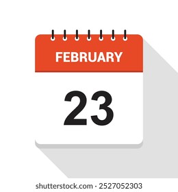 Ícone de Data do Calendário de 23 de fevereiro