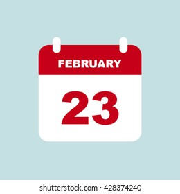 FEBRUARY 23 calendar Icon.
