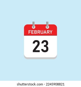 February 23 Concept Design. Vector Illustration.