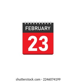 February 23 Concept Design. Vector Illustration.