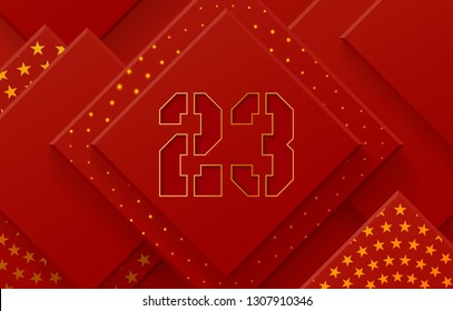 February 23. Greeting card design. ESP 10.
