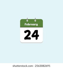 February 24th: Calendar Date Graphic