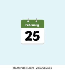 February 25th: Date on a Calendar