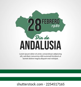 28 de febrero, Día de Andalucía ilustración vectorial.