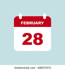 FEBRUARY 28 calendar Icon.