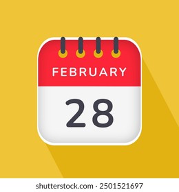 February 28 - Daily Calendar Icon
