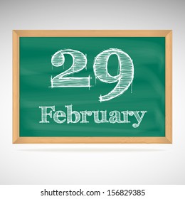 February 29, day calendar, school board, date