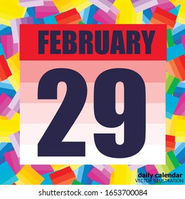 February 29 icon. For planning important day. Banner for holidays and special days. February twenty-ninth icon. Vector Illustration.
