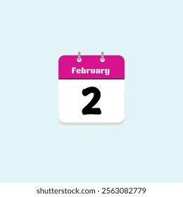 February 2nd: Calendar Date Illustration
