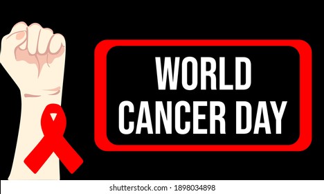 February 4, World Cancer Day Poster or Banner Background - vector illustration of Cancer Awareness Day