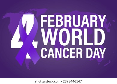 February 4 is the World Cancer Day conceptual design. Vector illustration