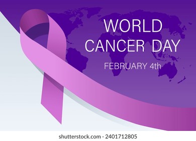 February 4, World Cancer Day. Poster, banner, etc. design. Vector illustration