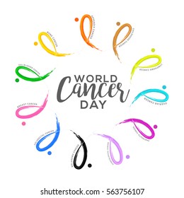February 4, World Cancer Day Poster or Banner Background.