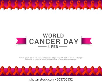 February 4, World Cancer Day Poster or Banner Background.
