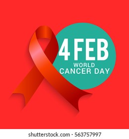 February 4, World Cancer Day Poster or Banner Background.